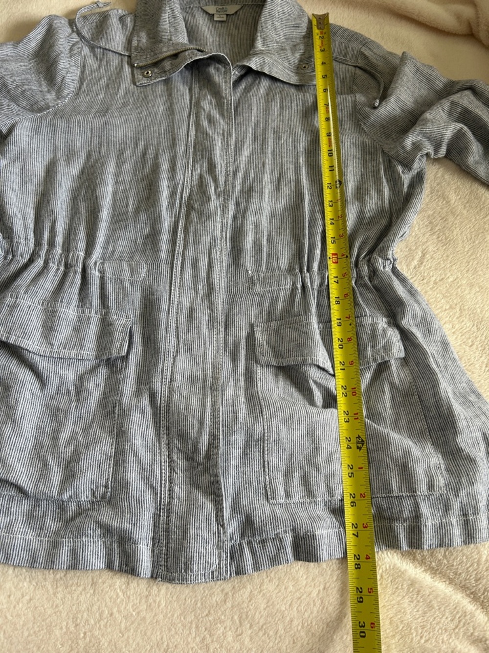 Croft & Barrow Blue Drawstring Utility Jacket - Picture 11 of 12